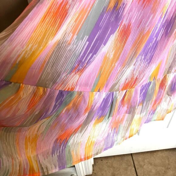 AQUA - NWT - 🎉3 X HP🎉 L Sz Small One-Shoulder Spring Print Midi Dress. ADORBS! - Picture 10 of 16